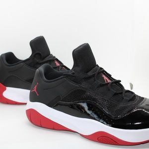 Men's Jordan AJ 11 low cmft black/white/red Size 13